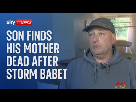 Storm Babet: Son finds his mother's body 'floating in the water'