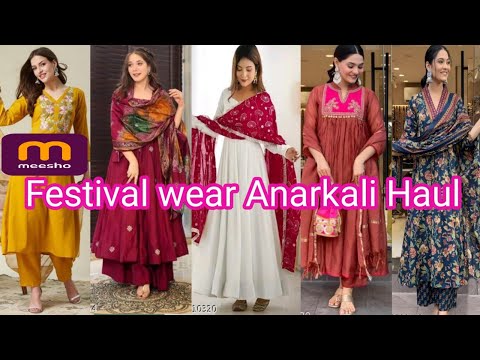 Festive wear *Anarkali Dress* from MEESHO ✨🔥| Raksha Bandhan Dress | Tryon haul | Honest Review |