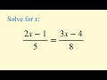 Solving Equations with Fractions