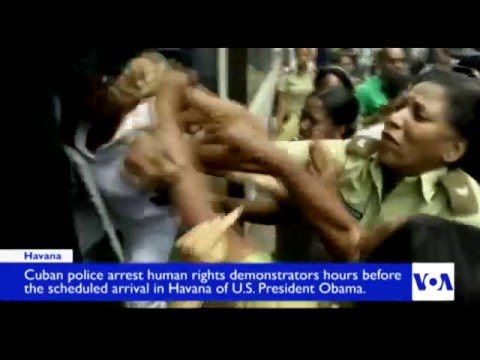Obama Arrives to Cuba to Meet Castro : Dozens Arrested