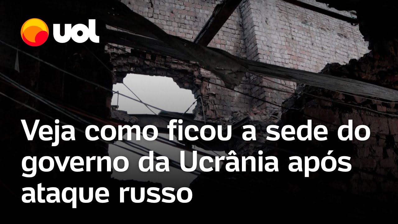 Rússia ataca Ucrânia: veja como ficou a sede do governo em Kiev após bombardeio com míssil