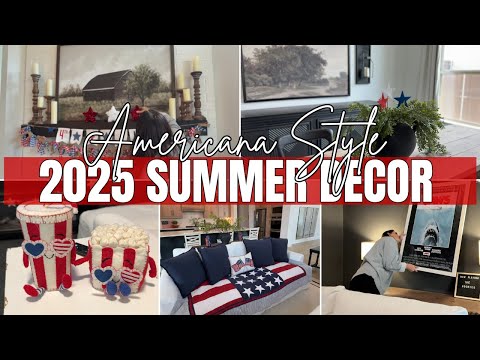 2025 SUMMER DECORATE WITH ME *Americana USA* Easy DOLLAR TREE DIYS that look expensive