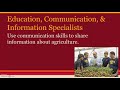 Careers in Agricultural Science