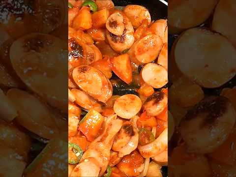 Salchicha a la mexicana con chile chipotle #salchicha #receta #recipe #sausage