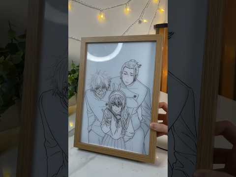 My anime art has a secret…🤫 wait for it to light up!!