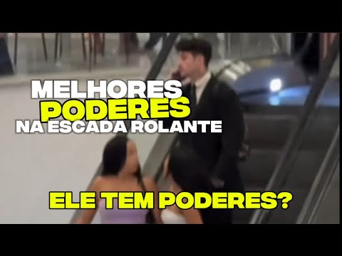 MELHORES PODERES NA ESCADA ROLANTE - PARTE 04 • ELE TEM PODERES?!