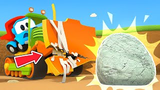 How to repair the broken bulldozer? Leo the truck builds a new vehicle to save the day.