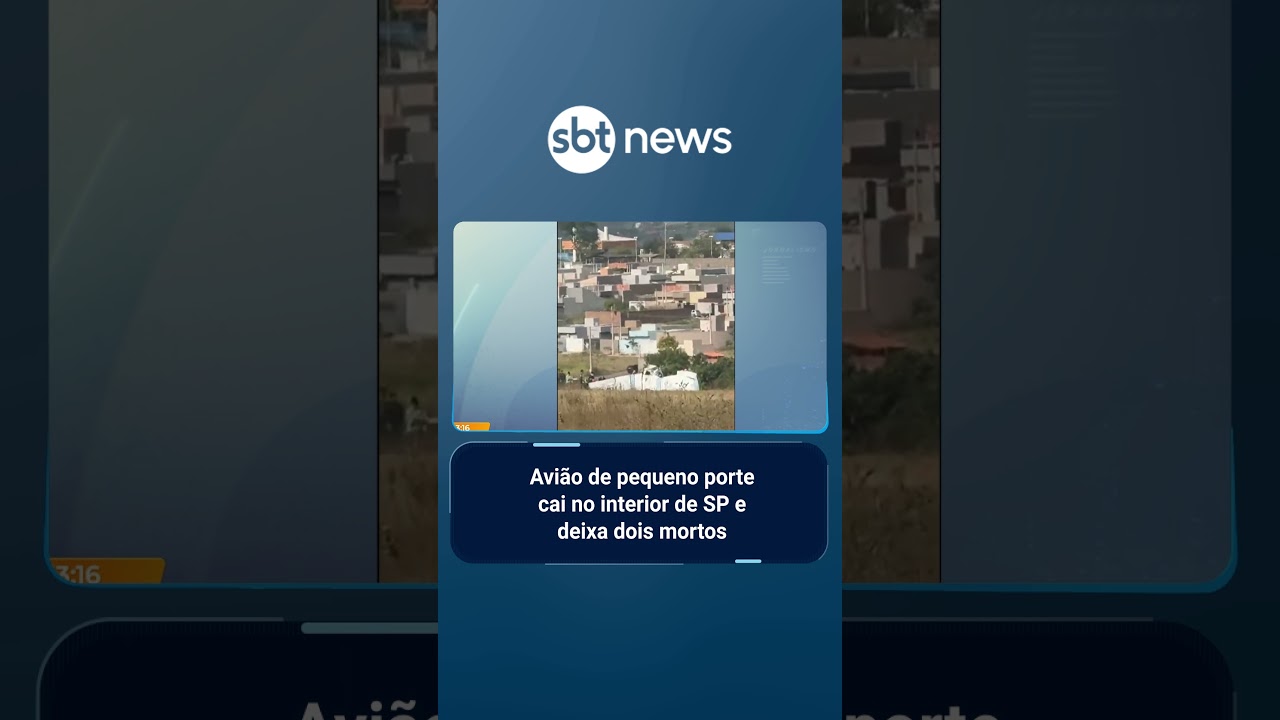 Avião de pequeno porte cai em São José do Rio Preto (SP) e deixa dois mortos #AloVoce