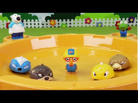 팽이변신카 곤 챔피온 배틀 대결  ❤  뽀로로 장난감 애니 ❤ Pororo Toy Video | 토이컴 Toycom