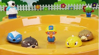 팽이변신카 곤 챔피온 배틀 대결  ❤  뽀로로 장난감 애니 ❤ Pororo Toy Video | 토이컴 Toycom