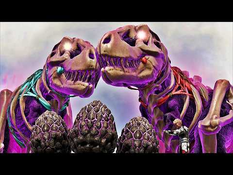 EVOLUÍMOS O CASAL 🦖 DINOSSAURO 🦕 REX! VAMOS TER OVOS E BEBÊS? ARK SUPER MODS 100 DIAS