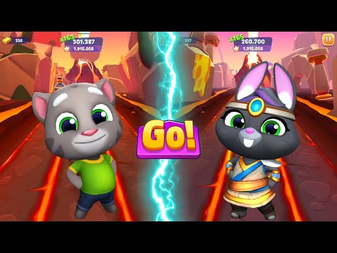 Talking Tom Gold Run 2 Cartoon - Agile Tom vs Funny Becca vs Boss Raccoon - iPhone Game