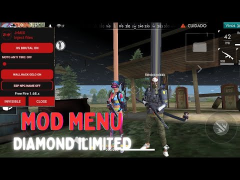 CORRE!!! NOVO MOD MENU 100% RANQUEADA - DIAMOND ILIMITED FREE FIRE HACK MOD MENU UPDATE