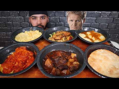 (ASMR) GORDON RAMSAY'S FROZEN FOODS MUKBANG/REVIEW