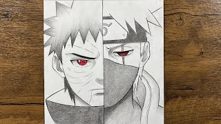 How to Draw Kakashi vs Obito – Epic Naruto Battle Art Tutorial