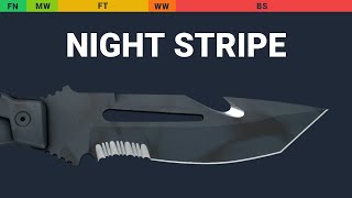Survival Knife Night Stripe Wear Preview