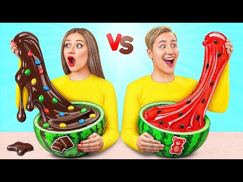 Gelee vs Schokoladen Essen Challenge von Multi DO Challenge