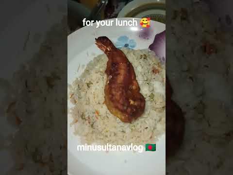 দুপুরের জন্য ফুল প্যাকেজ একটা lunch 😋#minusultanavlog #food #lunch #fried rice #foryou  #reels #fypシ