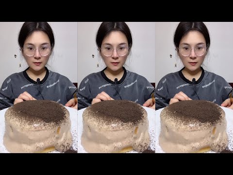 Eating Most Chıcolate Creamy Cake 🤎🍰 ( soft chewy sounds ) 크림 케이크 먹방 MUKBANG Satisfying