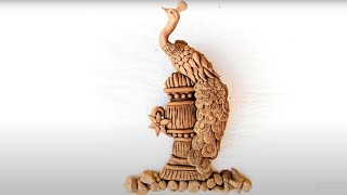Beautiful Peacock Design | Clay Art Videos | Handcraft for Beginners | Mini Bandi
