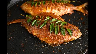 Masala Tawa Fish Fry Recipe | Black pomfret  Fry | Halwa Fish Fry