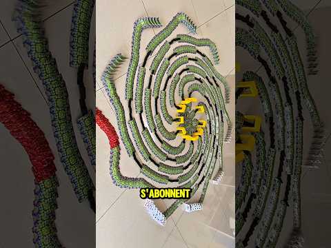 Le meilleur effet domino réalisé avec des cartes 🤯😍!! #shorts