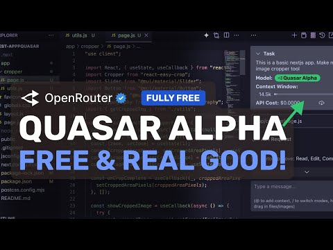 Quasar Alpha (Fully Free API) + Cline & RooCode : This NEW AI Model is ACTUALLY AMAZING!