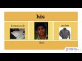 Possessive Adjectives Identification