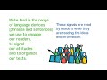 Understanding Meta Text in Writing