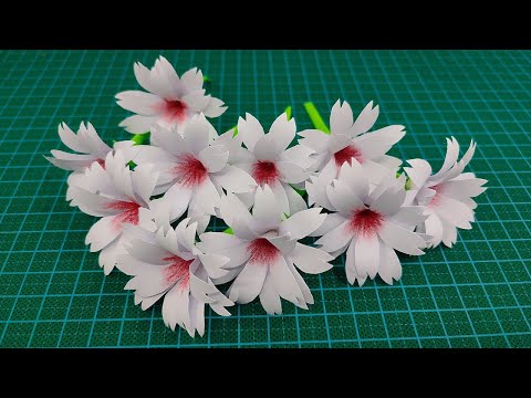 Simple White Colors Paper Flower Making For Home Decoration | Easy Flower DIY