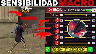 LA MEJOR SENSIBILIDAD MACRO para FREEEFIRE 2025 AUTO HEADSHOT 🤯COMO ACTIVAR 