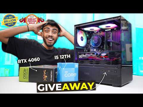 Intel i5 & RTX 4060 PC Build In Flipkart Big Billion & Amazon Sale | BIGGEST PC GIVEAWAY🤩