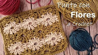 Punto con FLORES A COLORES a crochet ¡Paso a paso, queda lindísimo!