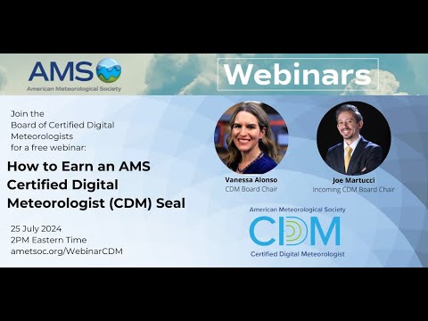 How to Earn an AMS Certified Digital Meteorologist CDM Seal