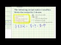 Baking Measurements and Fractions