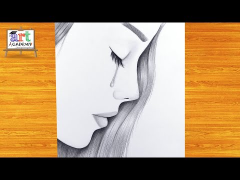 رسم بنات | تعليم رسم بنت حزينة تبكي | رسم بنات كيوت خطوة بخطوة للمبتدئين