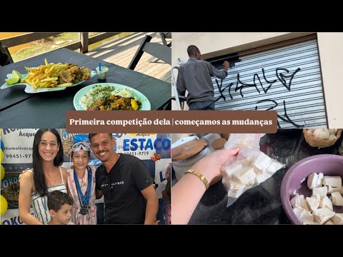 VLOG: almoço no pesque | começamos a renovação da loja | primeira competição de natação dela