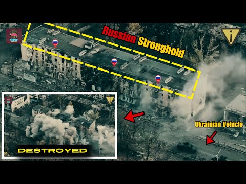 Ukrainian Elite Forces Fighters Destroy a Building Occupied by Russian Troops in Toretsk