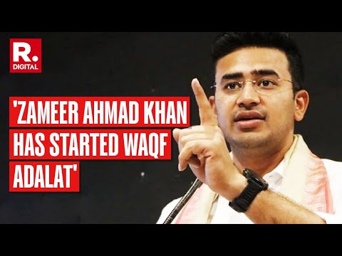 Breaking: BJP MP Tejasvi Surya Criticizes Karnataka Minister Zaheer Ahmad Khan's WAQF Court