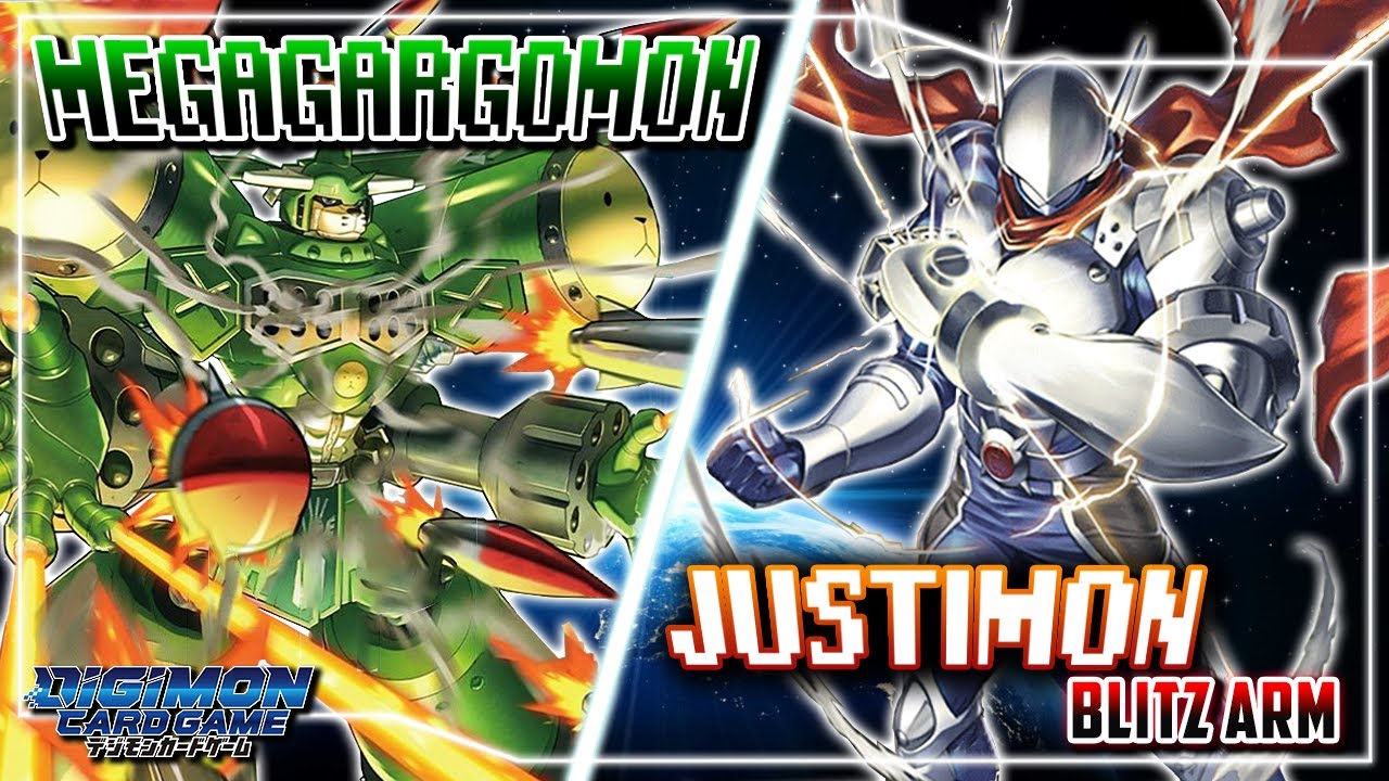 Digimon Card Game : MegaGargomon (Green) VS Justimon Blitz Arm(Black) [EX-02]