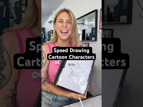 Tattoo artists (and shop manager) speed draw cartoon characters 😜 #tattoo #tattooshop #tattooartist