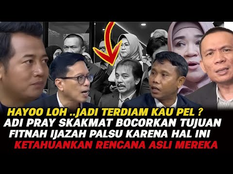 Kena Mental ! Adi Pray Skamat pengacara Roy CS dan Bocorkan Tujuan Sebenarnya Fitnah Pak Jokowi