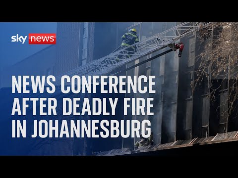 Watch live: Johannesburg building fire news conference