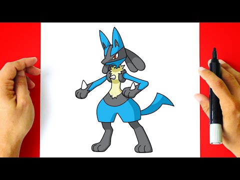 How to DRAW LUCARIO - Pokemon Drawing