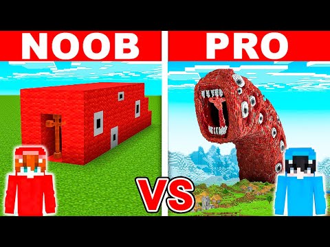 Minecraft NOOB vs PRO: Casa Dentro de TREN MONSTRUO en Minecraft (TRAIN EATER)