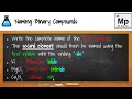 Naming and Formulas of Compounds