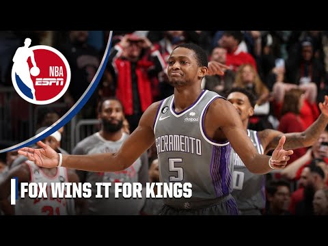 De’Aaron Fox hits 3 and makes steal to clinch Kings’ win vs. Bulls | NBA on ESPN video clip