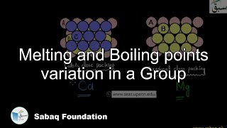 Melting and Boiling points variation in a Group