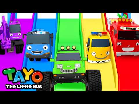 La Colorida Fiesta de Strong | Aprendiendo colores divertidos | Tayo en español