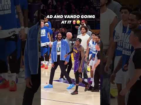 AD trolls vando after he gets into a fight with Kyrie and PJ Washington #lakers #nba